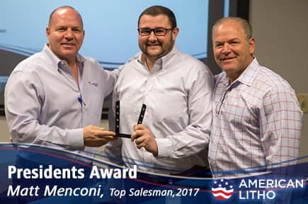 Matt Menconi - Presidents Award - Top Salesman 2017